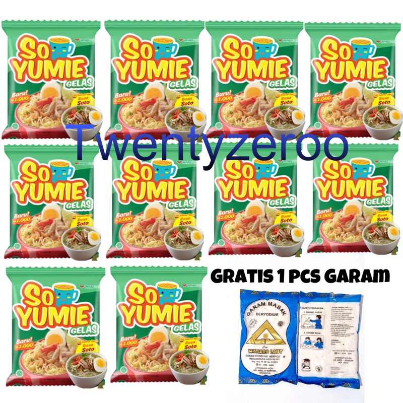 

10 pcs So yummy gelas mie gelas Beli 10 Gratis 1pcs Garam beryodium / So yumi gelas soyumi gelas mie seduh