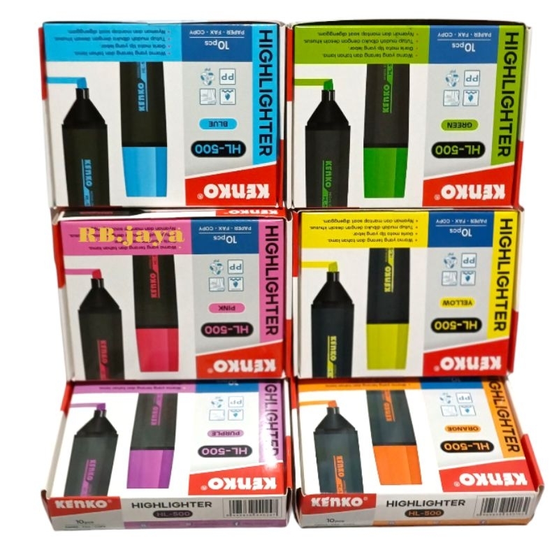 

PROMO 1 BOX isi10 PCS STABILO HIGHLIGHTER KENKO