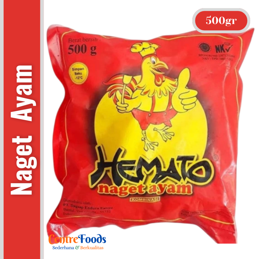 

Naget Ayam Kombinasi Bentuk Hati - HEMATO | 500gr [ Harga Per BKS ]