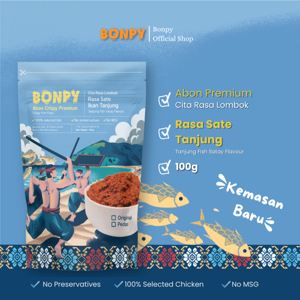 

[NEW] BONPY ABON IKAN CRISPY PREMIUM SATE IKAN TANJUNG