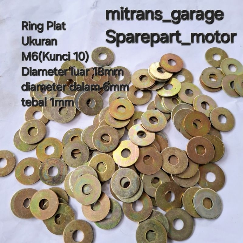 Ring Plat ( isi 1 KG ) Ring Plat M6( Kunci 10)