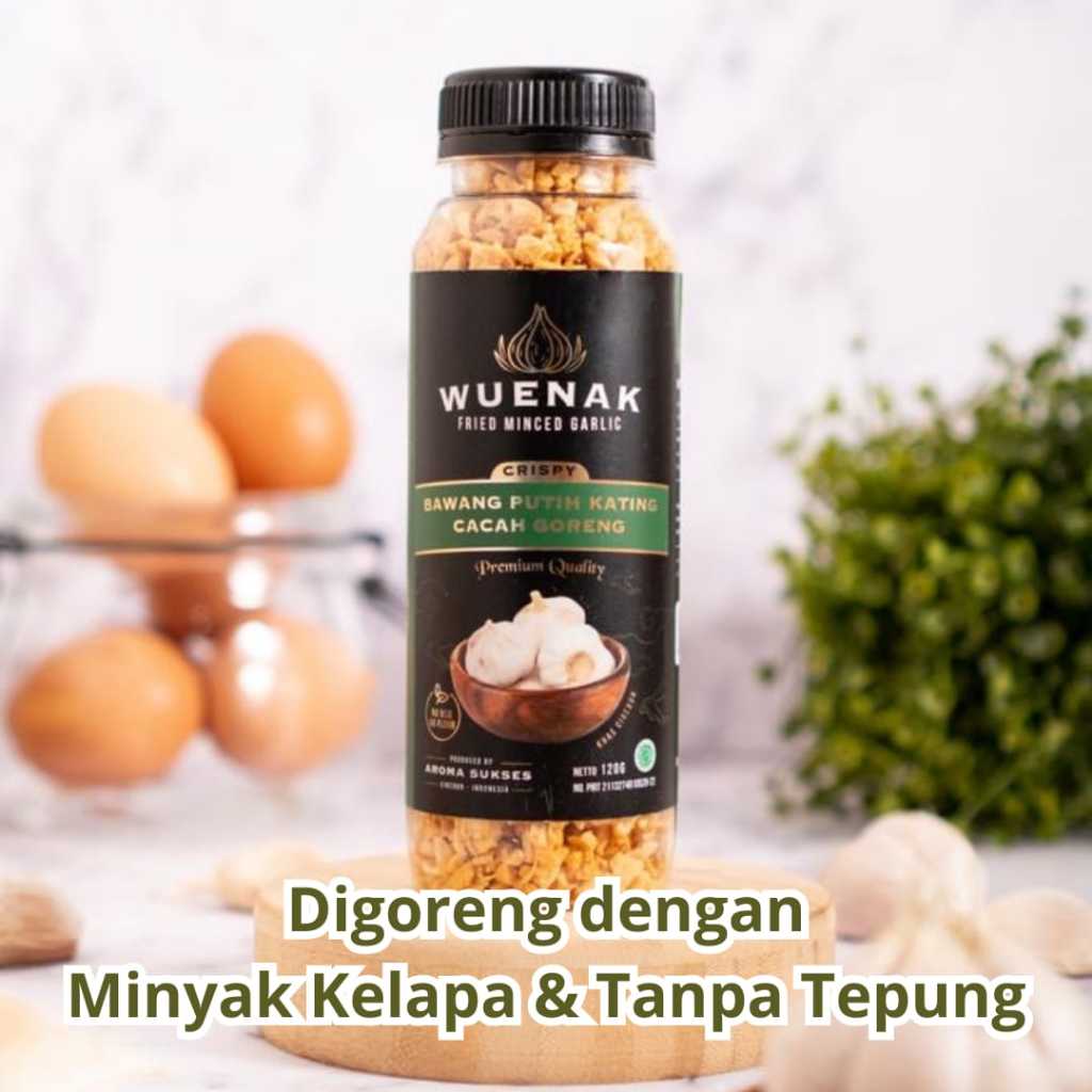 

BAWANG PUTIH CINCANG GORENG KATING ASLI TANPA TEPUNG WUENAK PREMIUM NETTO 120 G