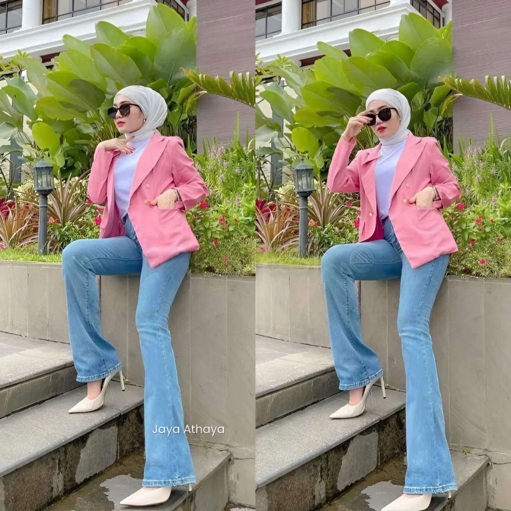 HW Cutbray Jeans Wanita - Celana Cutbray Strecht Kekinian - Cutbray Flared- Streetch Premium Quality