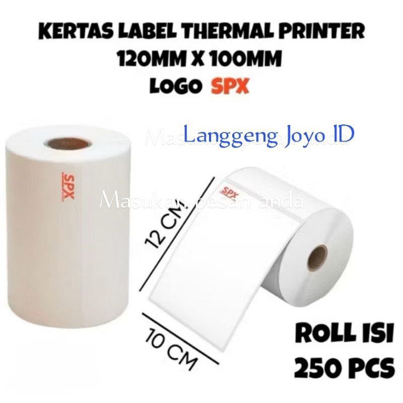 

Label Sticker Thermal Roll SPX 100x120mm || Sticker Printer Olshop