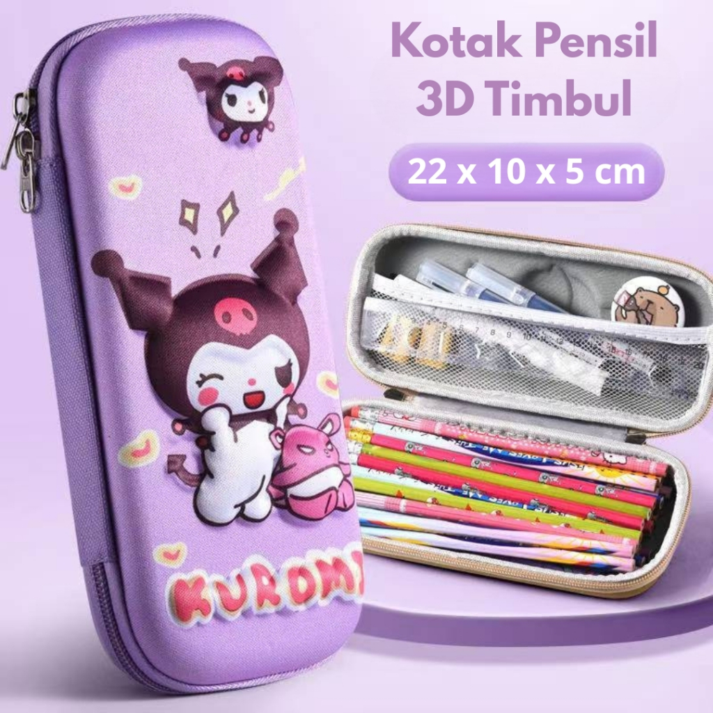 

HenJO Kotak Pensil 3D Tempat Pensil Anak Sekolah TK SD Bahan EVA Karakter Lucu 3D Timbul KP01
