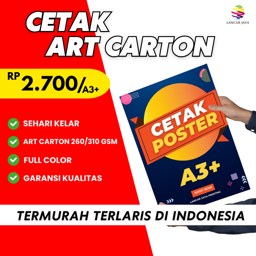 

CETAK ART CARTON A3+ ( 260gr/ 310gr ) || CETAK POSTER || CETAK UNDANGAN