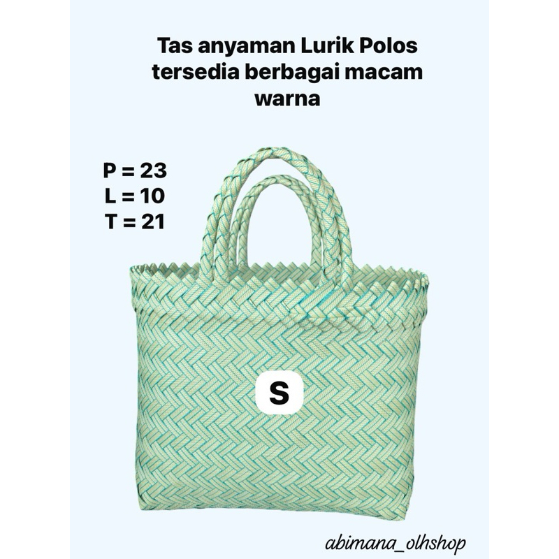 Tas anyaman plastik Lurik polos/Tas mini/Tas hajatan/Tas sembako/Tas belanja