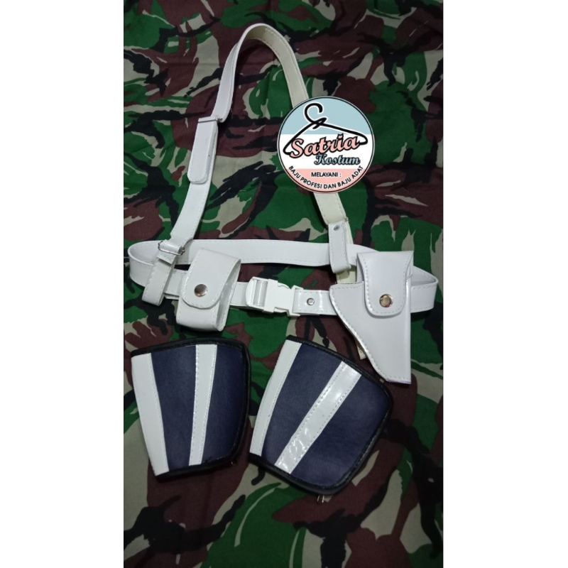 SABUK MANSET POLISI ANAK. AKSESORIS BAJU POLISI ANAK. ATRIBUT POLANTAS ANAK. KOPEL FULL SET POLISI A