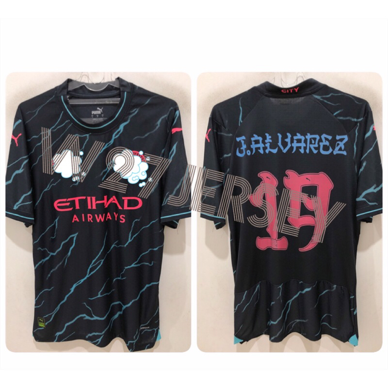 JERSEY PLAYER ISSUE - MAN - C I T I 3RD 2023-2024 name player J.Alvarez