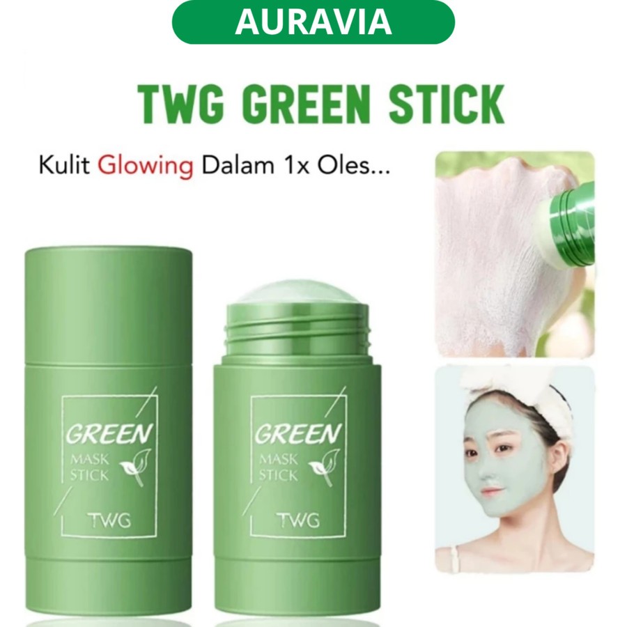 Green Tea Stick TWG Mask Masker Wajah Green Tea Original 100% Pelembab Wajah Stick