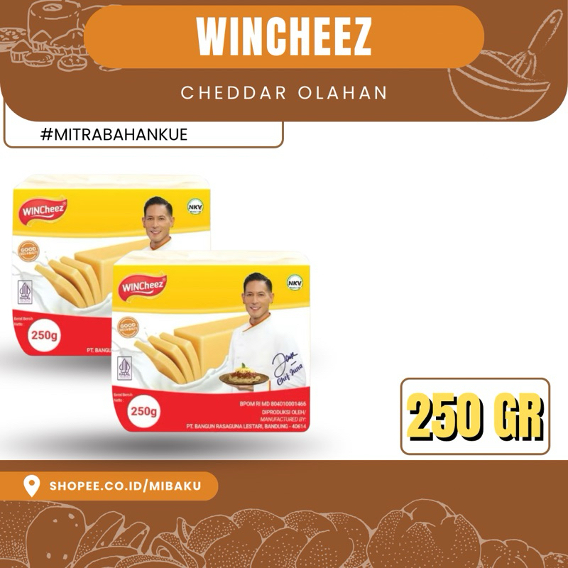 

WinCheez Keju Cheddar Olahan 250gr - Keju Serbaguna untuk Masakan & Kue