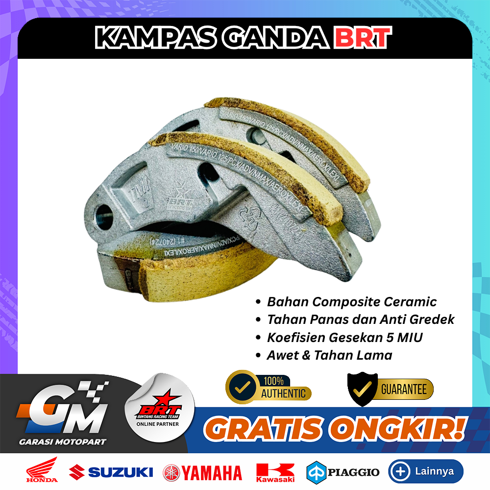 Kampas Ganda BRT Yamaha Mio M3 X Ride 125 Fino 125 Baru Berkualitas