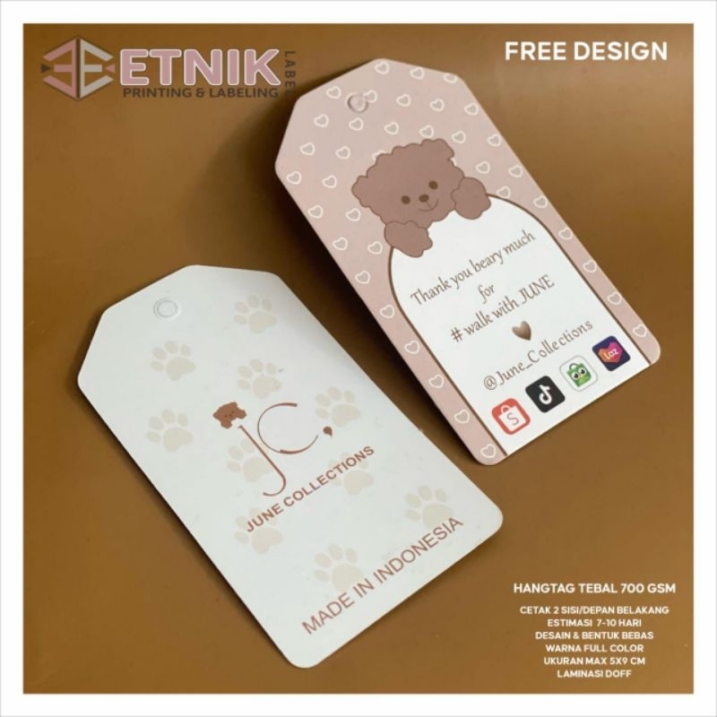 

label tag label baju label hangtag hangtag tipis ketebalan 310 gsm/260 gsm