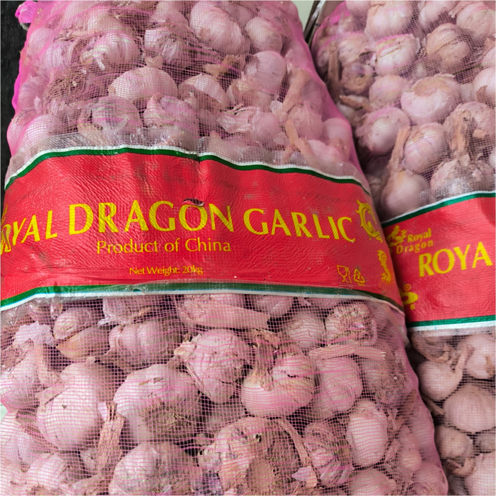 

Bawang Putih Honan Kemasan 20 kg / 1 bal, Merk Royal Dragon Garlic