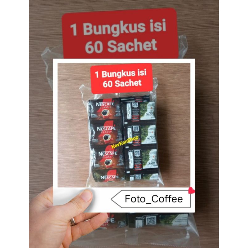 

Nescafe Classic sachet 2 gr, 1 pack isi 60 sachet