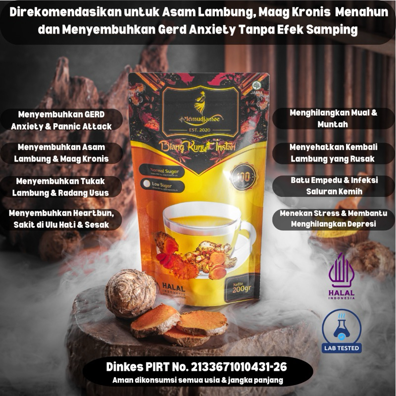 Kunyit Bubuk (BIANG KUNYIT) Herbal Paling Ampuh untuk GERD ANXIETY Asam Lambung Gastritis Tukak Lamb