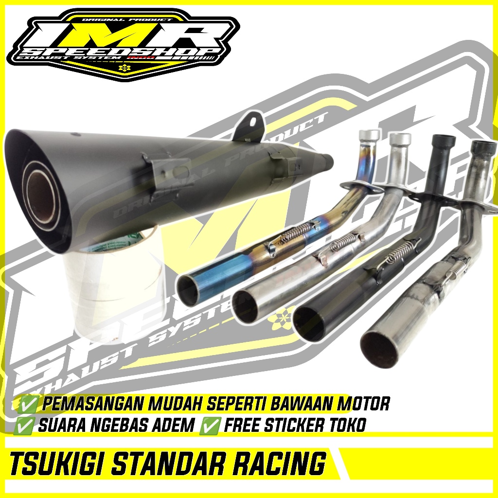 KNALPOT TSUKIGI STANDAR RACING KHARISMA KIRANA 125 SUPRA X 125D ASTREA GRAND C70 LEGENDA Dll