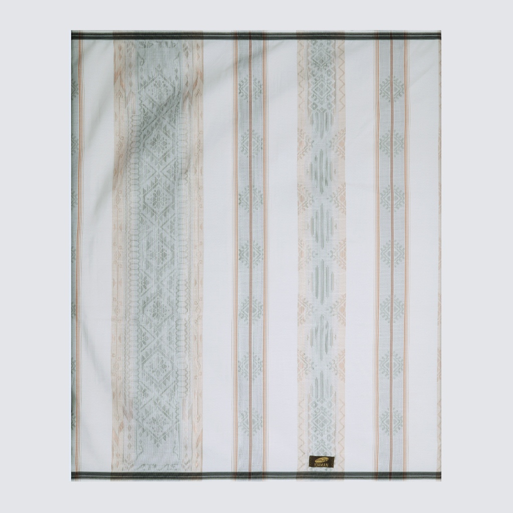 Sarung ATLAS Idaman 590 Jacquard Classic Motif A5-JPA Putih Cream