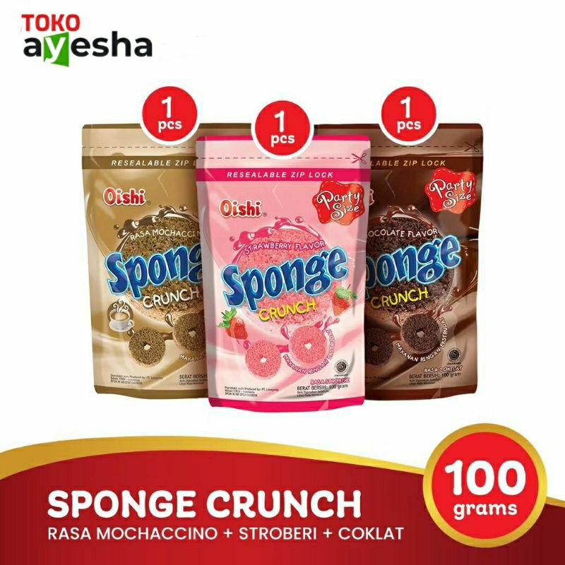 

Sponge Crunch Oishi 100 gr - 3 Varian Rasa