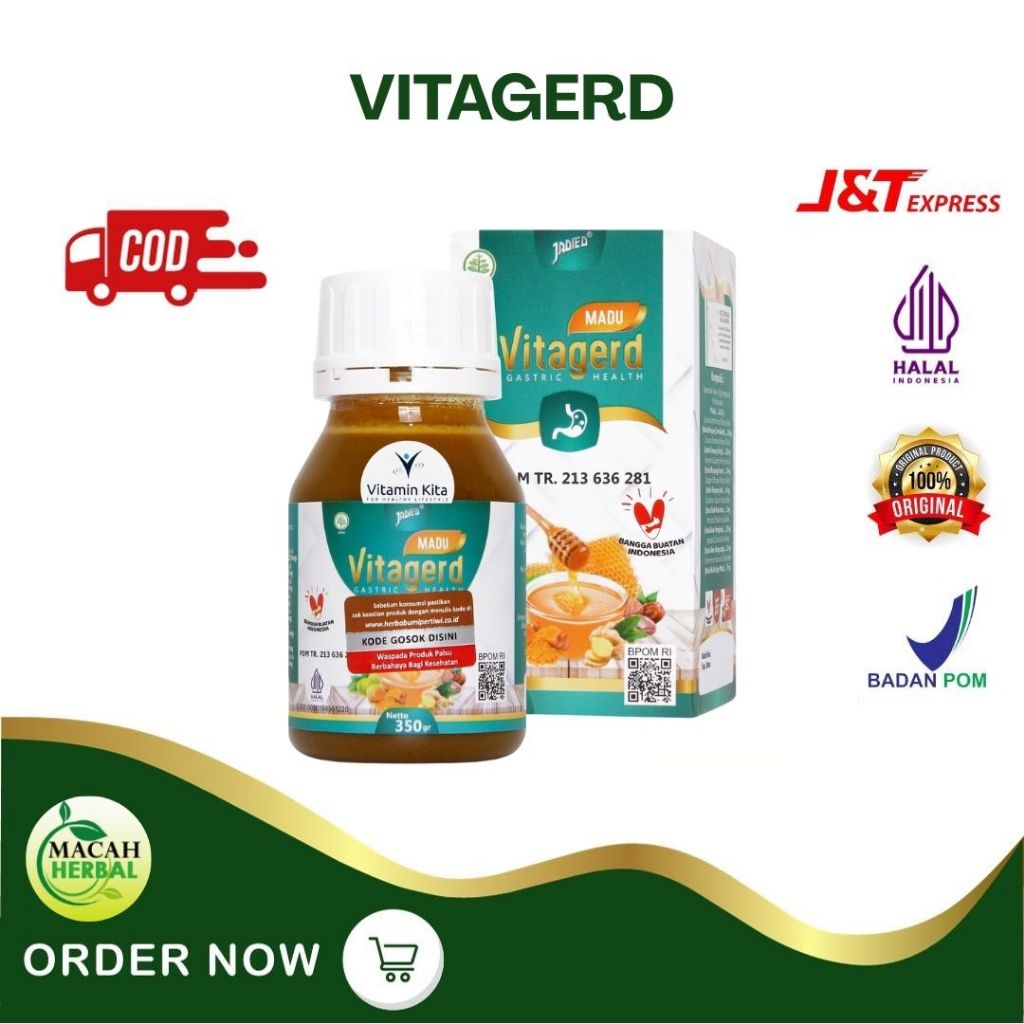 

MADU VITAGERD ORIGINAL / MADU LAMBUNG / MAAG / GERD / OBAT ASAM LAMBUNG
