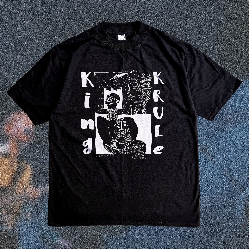 King Krule Heavyweight 16s (black) - Kaos Band Merch Stoned Again Heavy Cotton Combed Bootleg