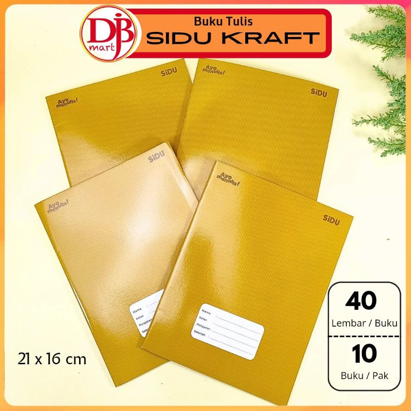 

DJB - Buku Tulis SIDU KRAFT 1 Pak ( 10 Buku) 40Lbr | Sinar Dunia 40 Lembar