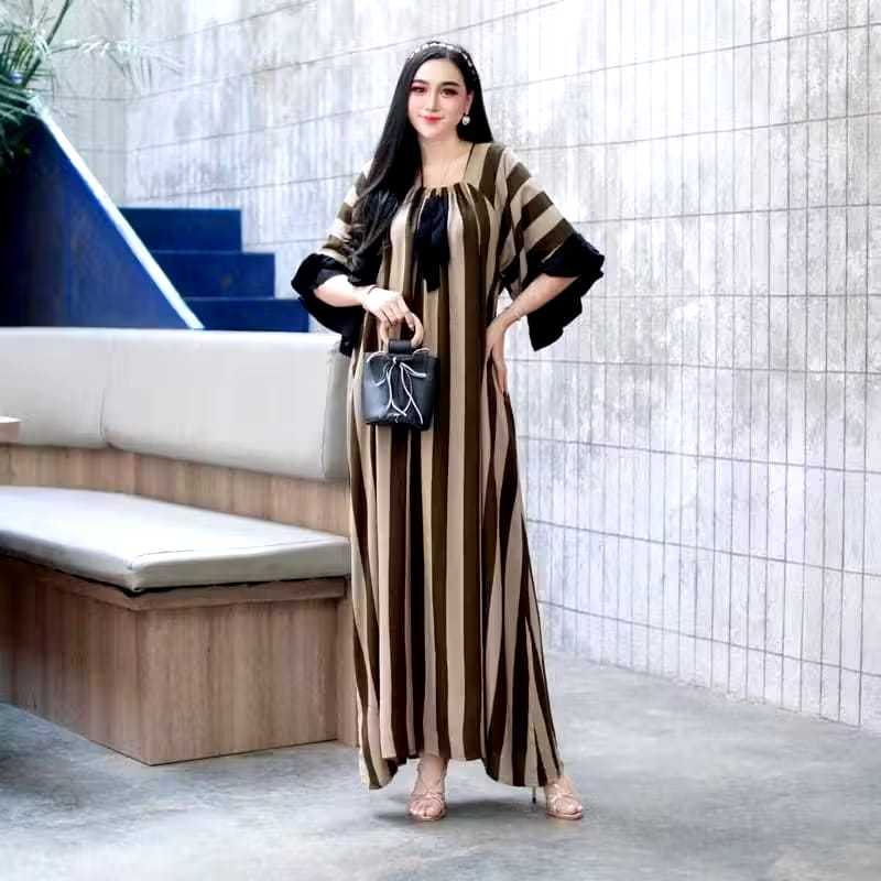 Daster andin arab fuji salur LD 130 Rayon super grade a model leher berkerut