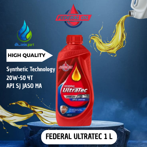 Oli Federal Ultratec 1 Liter_Oli terbaik untuk semua jenis motor