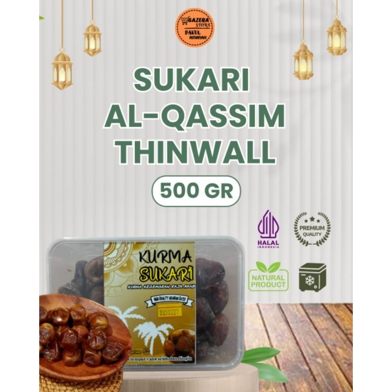 

Kurma Sukari Al-Qassim | Kurma Sukari 500gr Thinwall Kurma Premium 100% Original dan Fresh