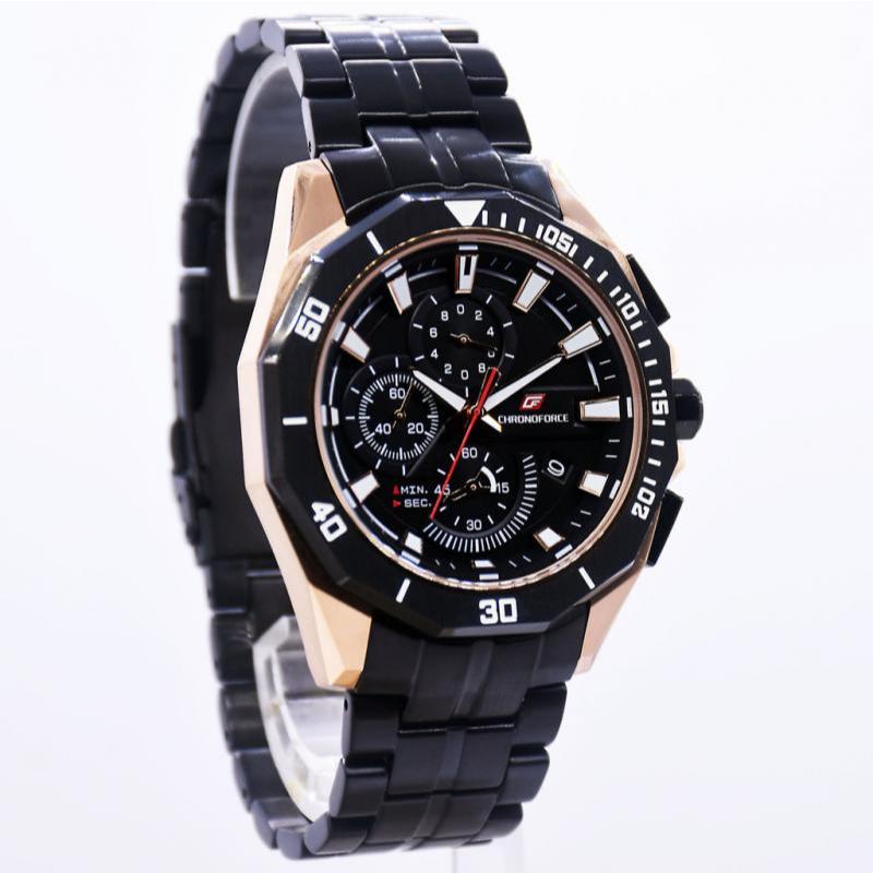 Chronoforce CF5352MBR Black Rosegold JAM TANGAN PRIA CHRONOFORCE ORIGINAL
