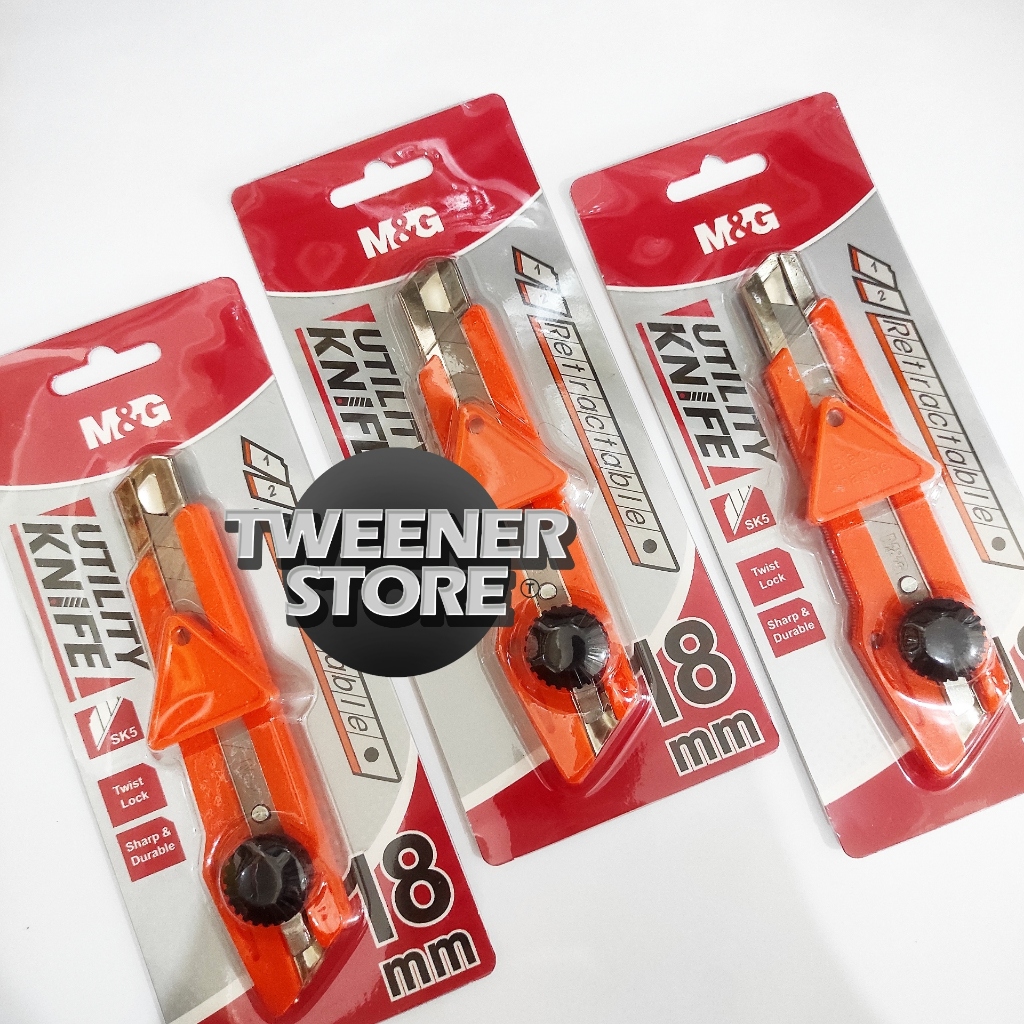

(1PCS) M&G UTILITY KNIFE 18mm ASS913U7 | Cutter Silet Besar