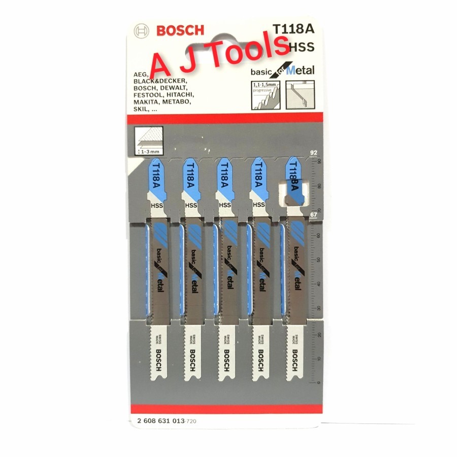 BOSCH MATA GERGAJI JIGSAW BESI HSS T 118 A / T118A (013)