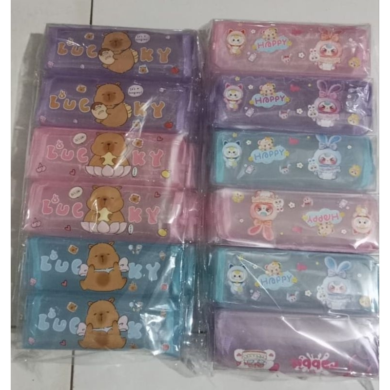 

Tempat Pensil Jaring Lucky Happy || Kotak Pensil Jaring