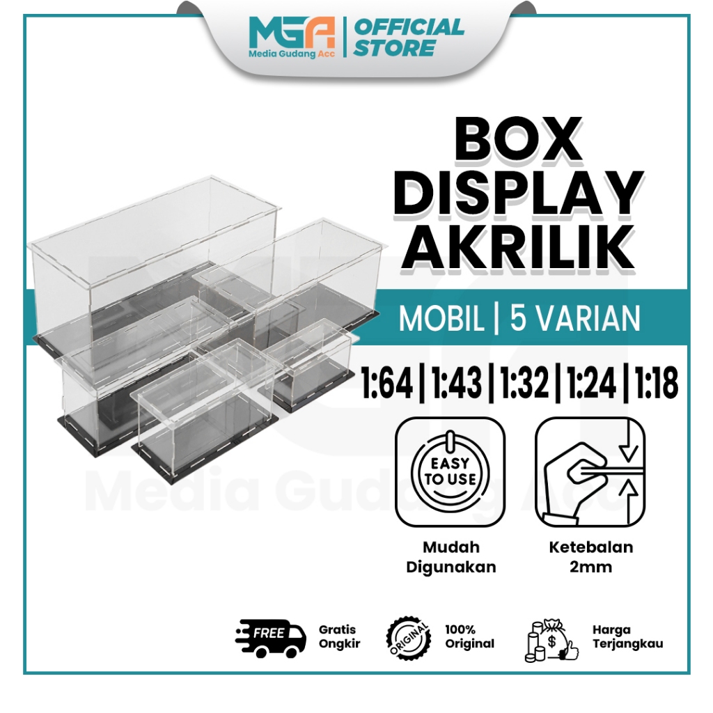 BOX DISPLAY AKRILIK / KOTAK PAJANGAN / DIECAST AKRILIK