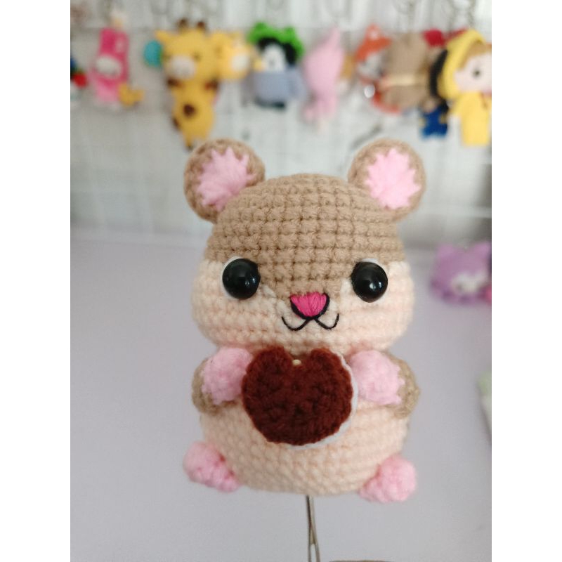 amigurumi hamster | gantungan kunci hamster