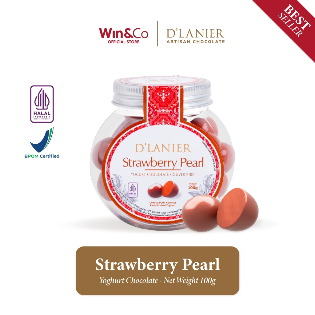 

D'Lanier Strawberry Pearl with Yogurt Chocolate - 100 gr