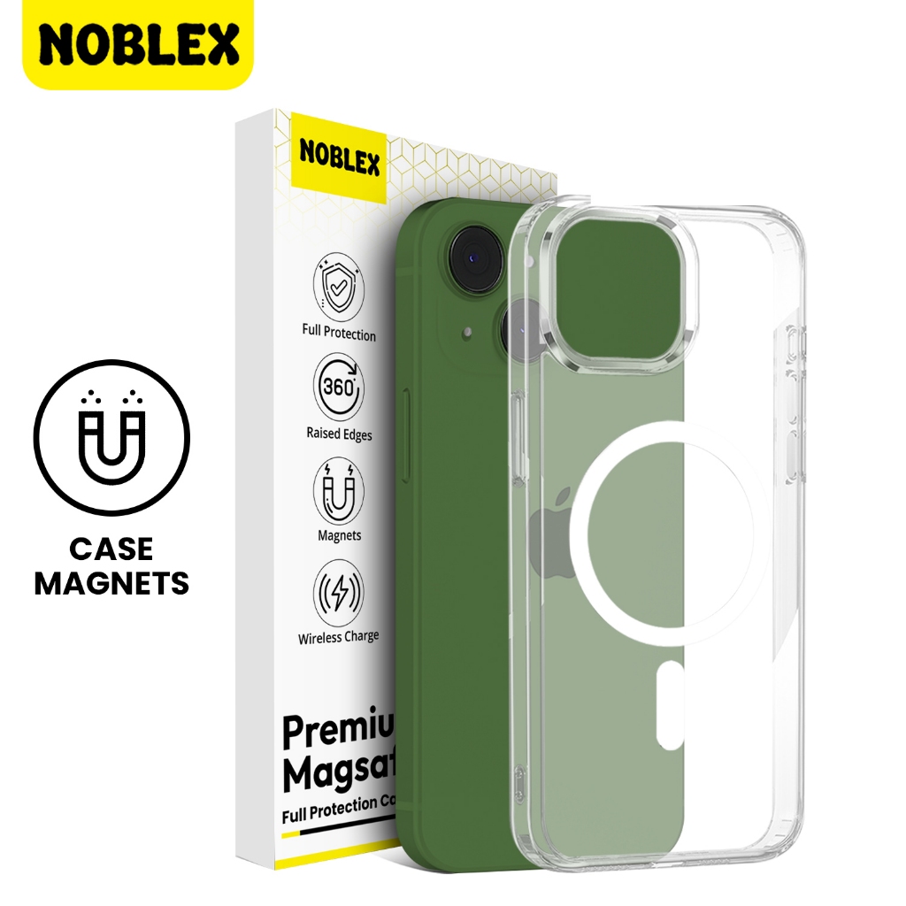 Noblex Magnetic Case Magsafe for iPhone 12 Mini Casing Anti Crack Anti Kuning for iPhone Magnetic Wi