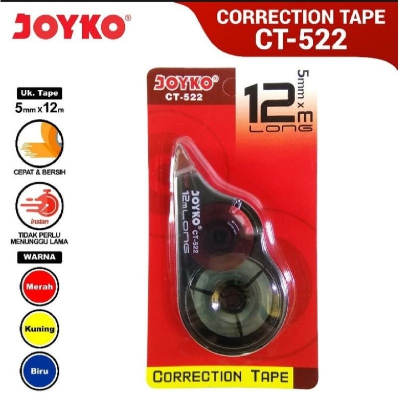 

JOYKO TIPE-X ROLL 12MM CT-522 CORRECTION TAPE