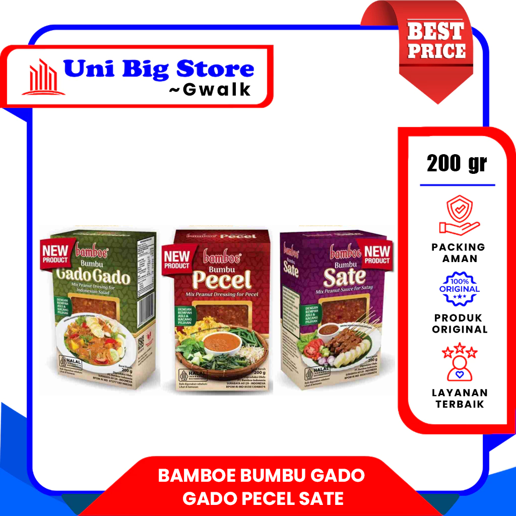 

BAMBOE BUMBU KACANG PECEL - SATE - GADO GADO - 200 gr