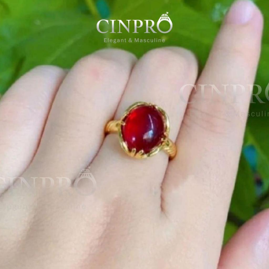 [Cinpro.Id] Cincin Batu Giok Merah Asli