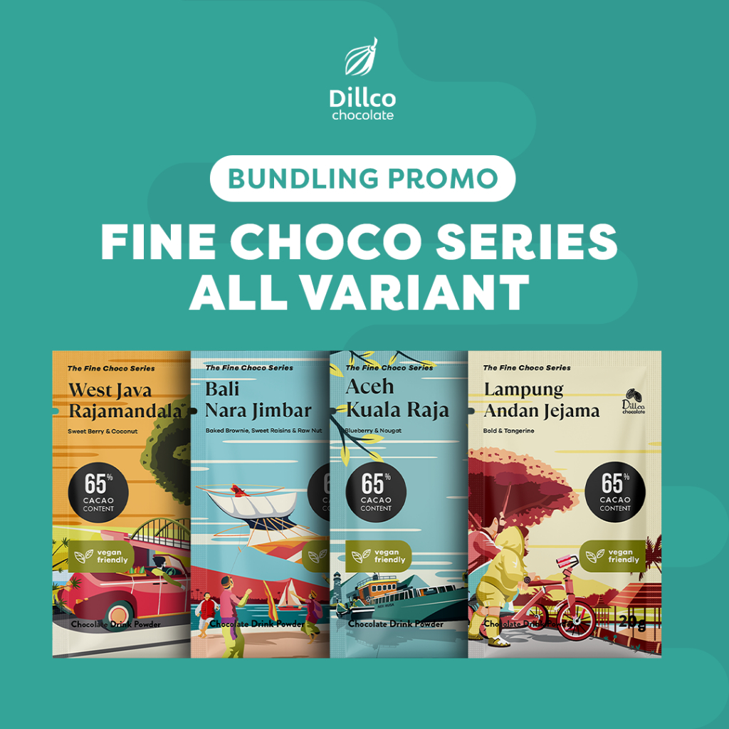 

DILLCO CHOCOLATE - Fine Choco Series All Variant (4 Sachet). Bubuk Minuman Coklat