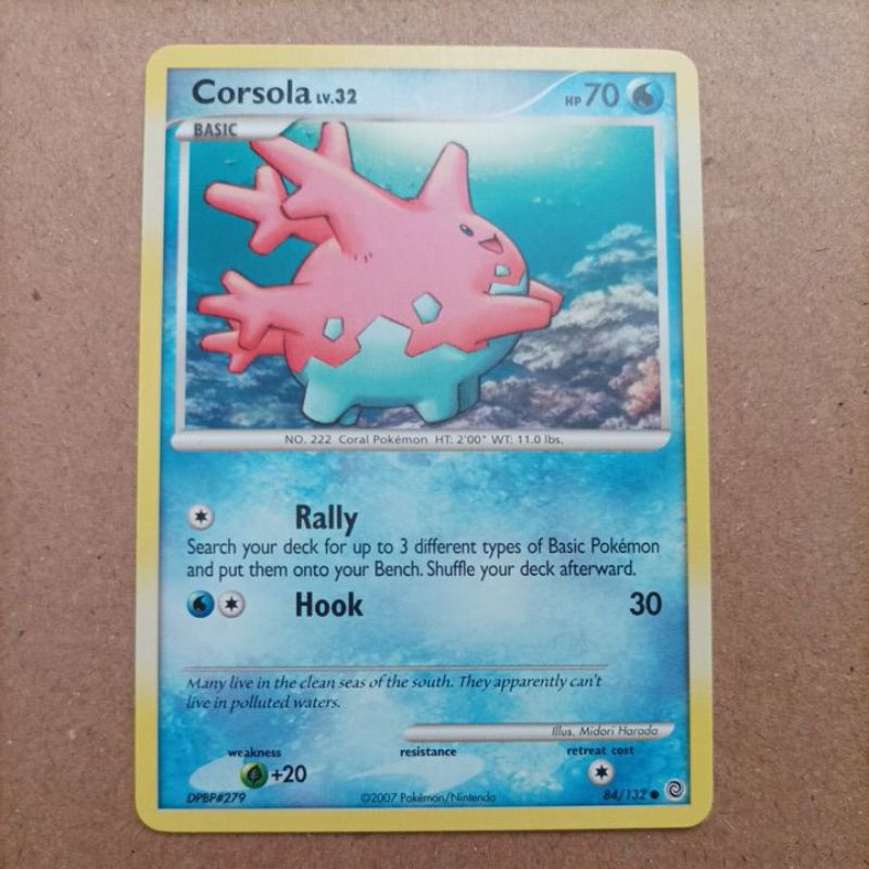 POKEMON CORSOLA SECRET WONDERS COMMON NON FOIL SINGLE