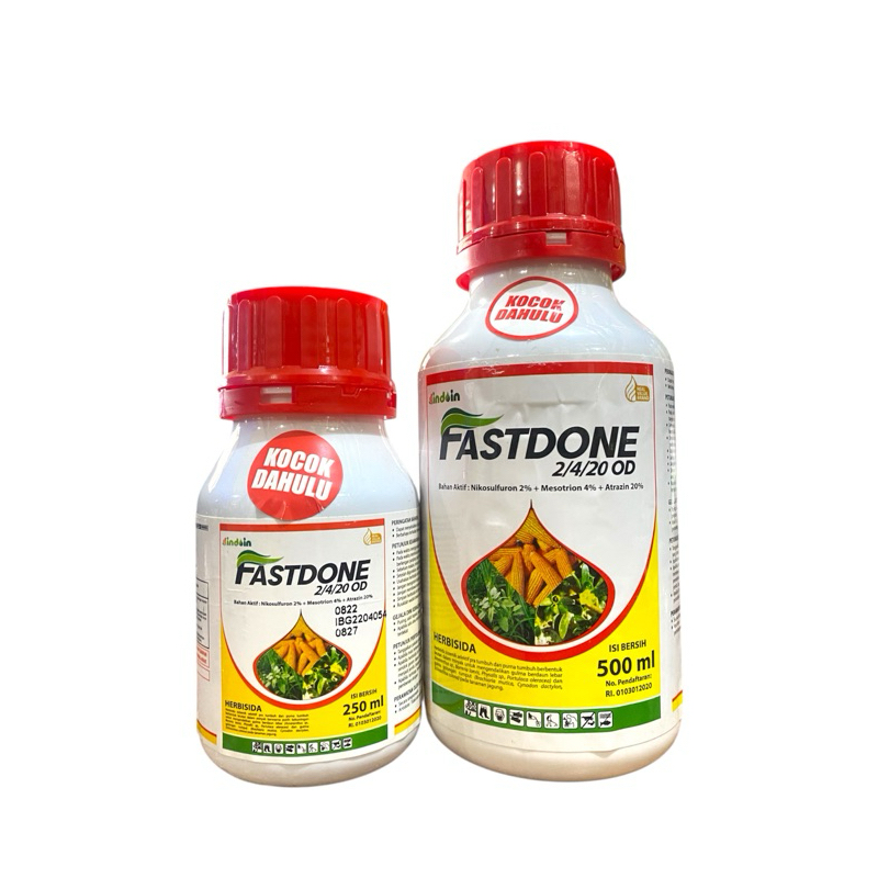 Herbisida FASTDONE 2/4/OD Herbisida Selektif Pembasmi Gulma Pada Tanaman Jagung Kemasan 250ml-500ml