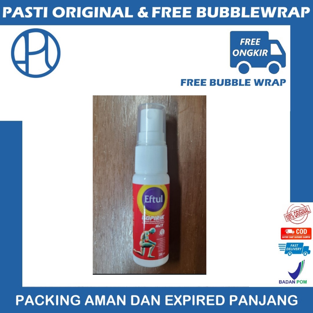 EFTUL GOPIRIK HOT SPRAY 20 ML MINYAK GOSOK PIJAT KERIK GO PIRIK
