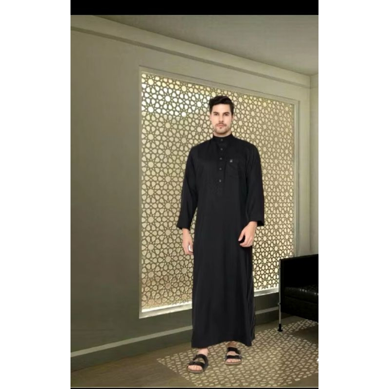 Jubah Hitam Dewasa AL Luthfi | Jubah Hitam Dewasa