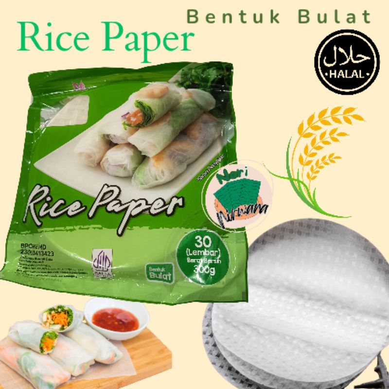 

Rice Paper Bulat / Banh Trang High Quality Rice Paper / Kulit Lumpia Vietnam HALAL
