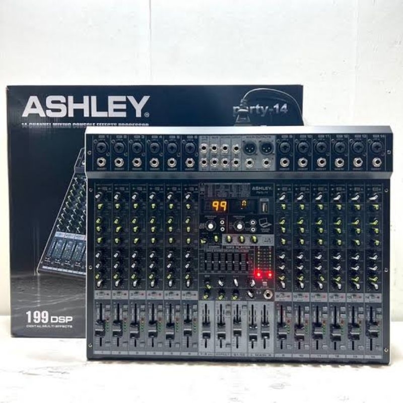 Mixer Audio ASHLEY PARTY-14 | 14 Channel ( 12 Mono 2 Stereo)