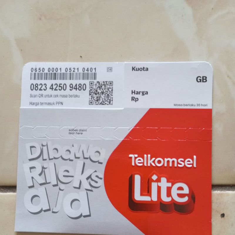 Perdana Telkomsel (Harus diinject kuota dulu) exp November 2025