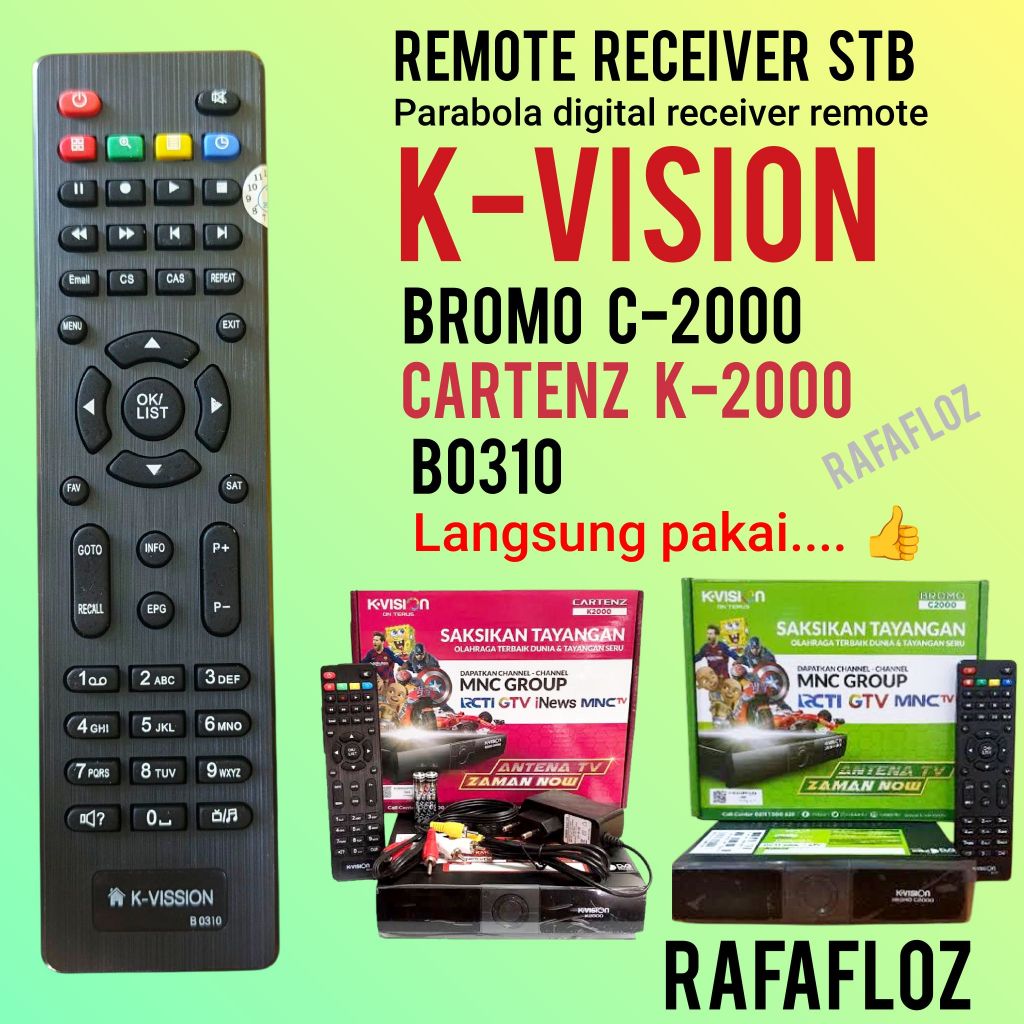 Remote Receiver K-vision Bromo C2000 / Cartenz K2000 Remot Set Top Box Stb Parabola