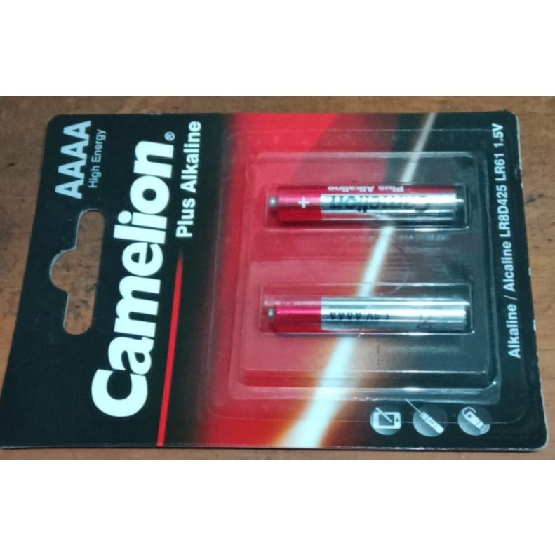 Alkaline LR61/AAAA / Baterai Alkaline AAAA Isi 2 / Camelion Alkaline Ukuran AAAA 2 Pcs / Baterai Alk